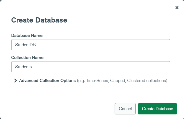 Database creation